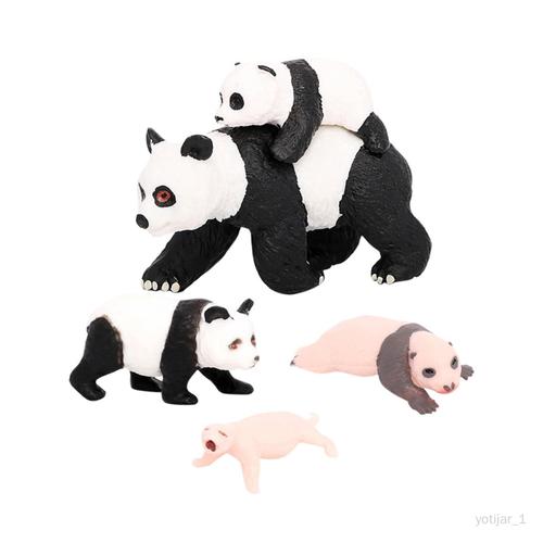 Modèle De Vie Animal Panda 4 Pièces, Accessoires De Classe, Jouets Éducatifs, Figurines De Croissance De Panda De Développement Pour Cycle De Croissance Du Panda 4