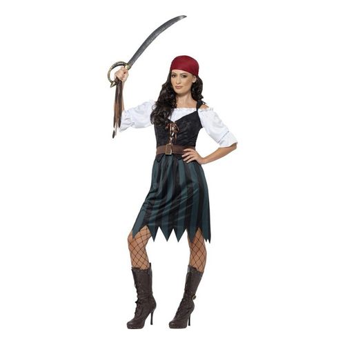 Déguisement De Capitaine Pirate Des Mers Bleu Pour Femme (Taille L)
