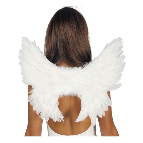 Ailes Avec Plumes Blanches 50x45 Cm (Taille Unique)