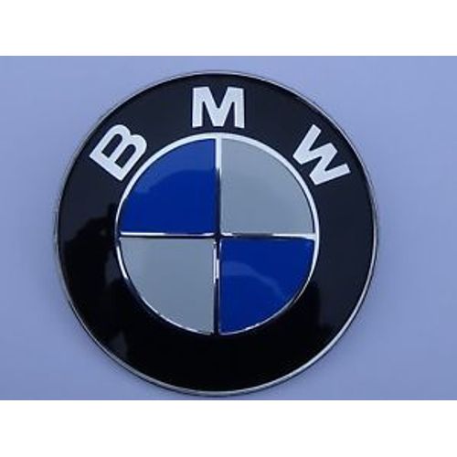 Emblème Logo Sigle Bmw Capot / Coffre 82mm Série 1/3/5/6/7/8/X/Z E36/E39/E46/E90/E91/X5