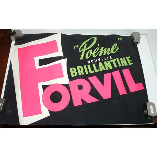 Affiche Originale Brillantine Forvil Poème