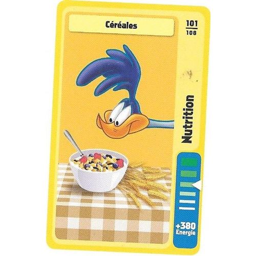 Carte Auchan 2014 La Fete Du Sport Looney Tunes N° 101 /108 Nutrition Céréales