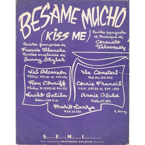 Partition Anny Gould Connie Francis Besame Mucho