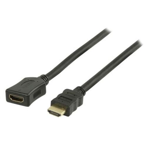 Câble HDMI avec Ethernet haute vitesse Mâle Femelle 1.00 m Noir