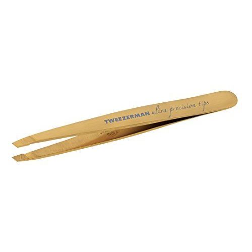 Tweezerman Studio Collection Ultra Precision Series Titanium Nitride Coated Slant, Gold 