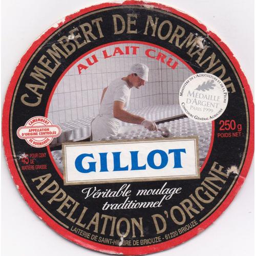 Couvercle De Fromage - Camembert Gillot Médaille D'argent 1996