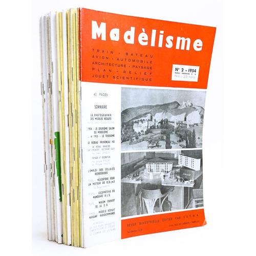 [ Revue ] Modélisme. Train. Bateau. Avion. Automobile. Architecture. Paysage. Plan. Relief. Jouet Scientifique. Maquettes. Modèles Réduits. [ Lot De