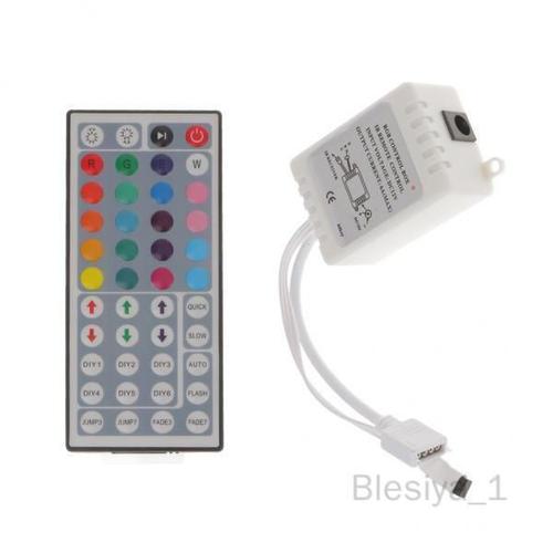 2x Dc12v 44key Ir Télécommande Pour 5050 3528 Rgb Led Bande Lumineuse