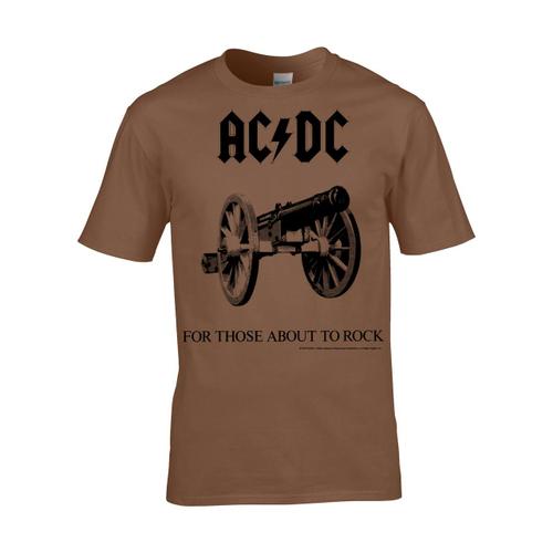 Ac/Dc For Those About To Rock Brown Mens T-Shirt