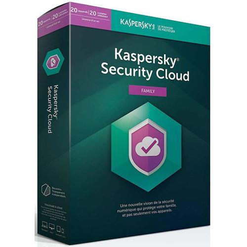 Kaspersky Security Cloud Family - Version Boîte (1 An) - 20 Appareils/20 Comptes Utilisateur - Win, Mac, Android, Ios - Français)