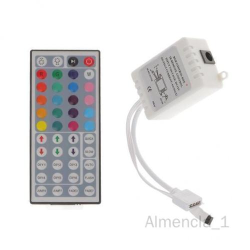 Almencla 5x Dc12v 44key Ir Télécommande Pour 5050 3528 Rgb Led Bande Lumineuse