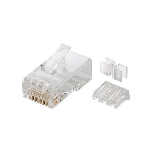 Goobay Connecteur RJ45 CAT 6A UTP non blindé pour câble rond avec passe-fil