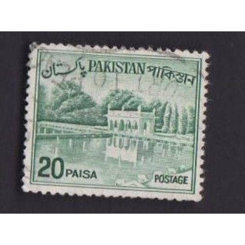 Timbre Pakistan Jardins De Shalimar 20 Paisa Oblitéré
