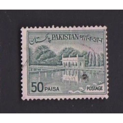 Timbre Pakistan Jardins De Shalimar 50 Paisa Oblitéré