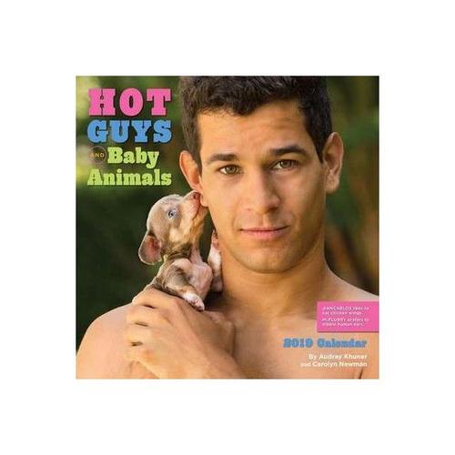 Hot Guys And Baby Animals 2019 Wall Calendar