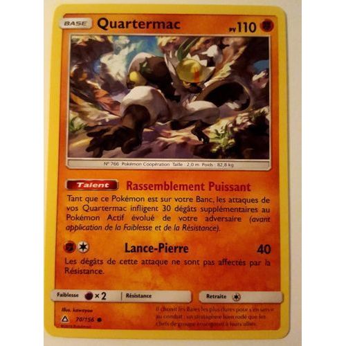 Carte Pokemon Française. Quartermac 70/ 156 Ultra Prisme
