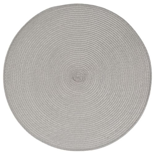 Set De Table Tressé Rond - Diam. 38 Cm - Gris Clair