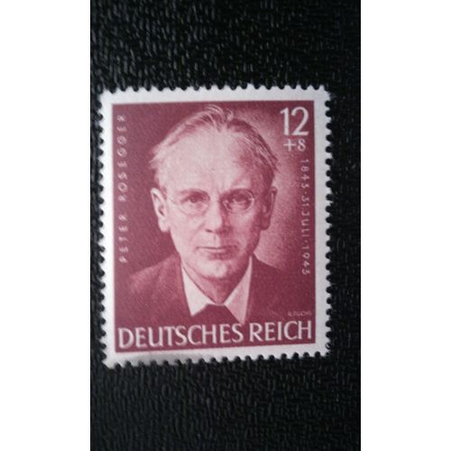 Timbre Allemagne - Deutsches Reich Yt 774 Peter Rosegger (1843-1918) 1943