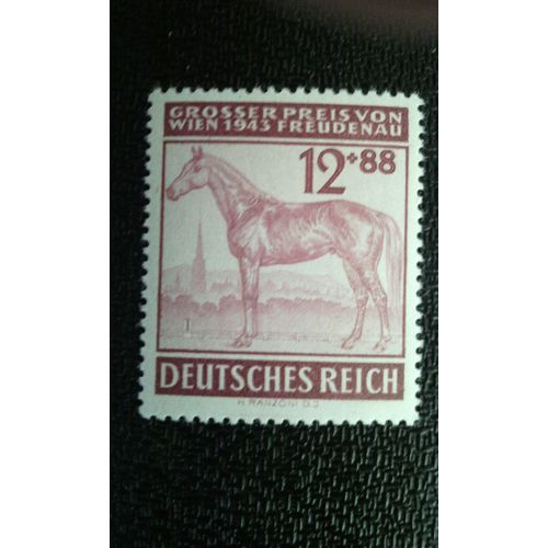 Timbre Allemagne - Deutsches Reich Yt 778 Course De Chevaux "Grand Prix De Vienne", Vienne-Freudenau 1943