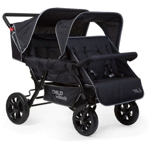 Poussette Quadruple Childwheels Two By Two Noir - Collection 2018