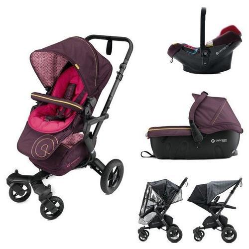 Poussette Trio Concord Neo Travel Set Air Safe Isofix Sleeper Rose Pink - Collection 2016