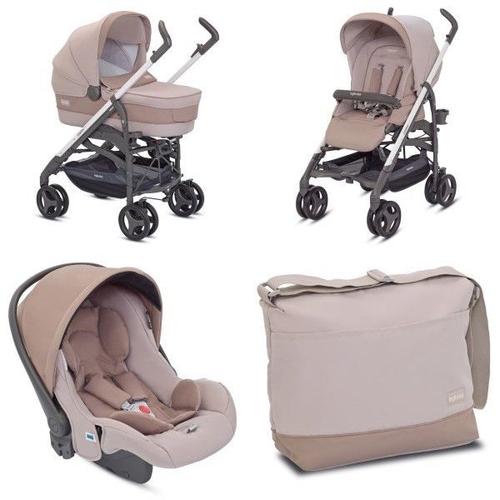 Poussette Trio Inglesina Zippy Pro All In One Sièges Réversibles Isofix Ecru Beige Brown - Collection 2017