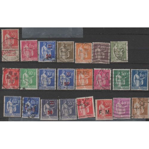 France: Lot De 23 Timbres De Type Paix.