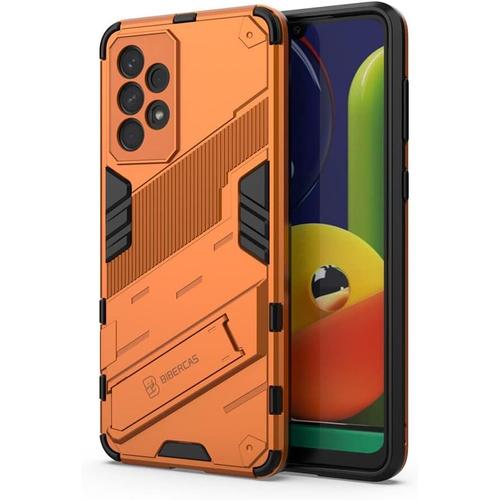 Coque Pour Samsung Galaxy A33 5g Double Protection Silicone Antichoc Anti-Rayures Housse Robuste Case Orange