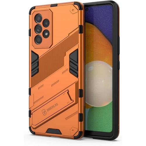 Coque Pour Samsung Galaxy A53 5g Double Protection Silicone Antichoc Anti-Rayures Housse Robuste Case Orange