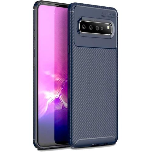 Fuseau For Lg V60 Thinq 5g En Fibre De Carbone Texture Antichoc Tpu Couleur : Blue