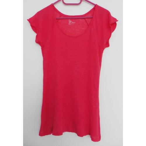 T Shirt Rose. Etam. Lin. Taille 38