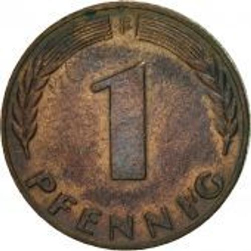 1 Pfennig 1950 Lettre F