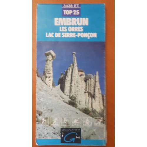 Carte Ign 3438 Et Embrun 1 25 000