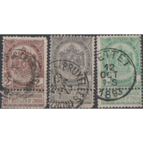 Beigique: Lot De 3 Timbres Représentant Des Armoiries.