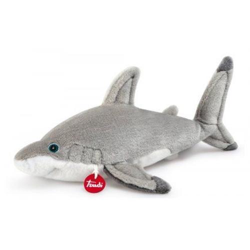 Peluche Requin Bleu 45cm - Peluche Licence Trudi - Animaux Aquatique - Requin Gris