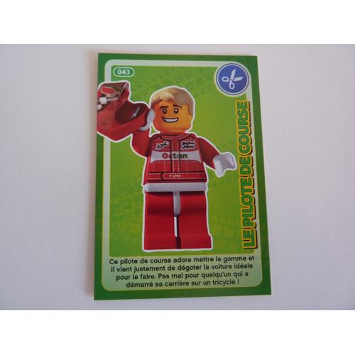 Carte Auchan Lego "Créé Ton Monde" Le Pilote De Course N°43