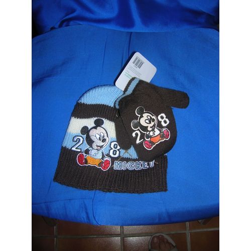 Bonnet 48 + Gants Taille Unique Disney Baby