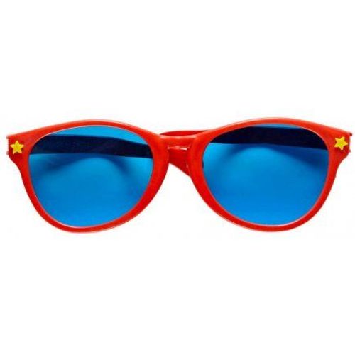 Lunettes Geante De Clown Rouge Verre Colore - Deguisement Accessoire - Carnaval