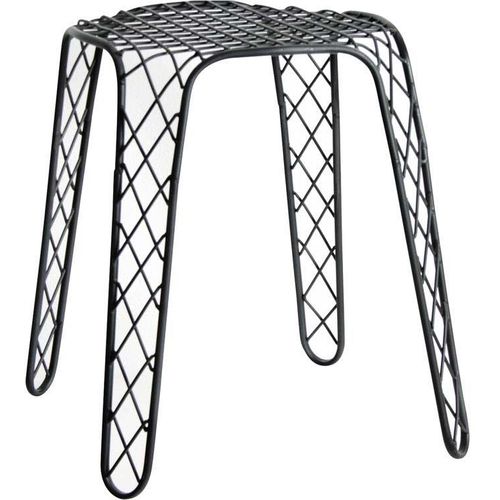 Tabouret En Métal Noir Antique