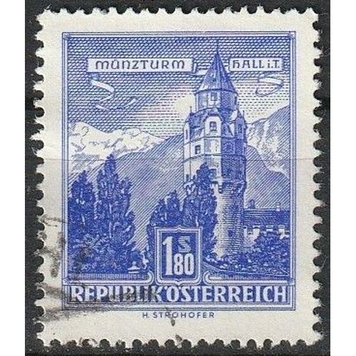 Timbre Autriche Oblitéré "Mint Tower Hall Au Tyrol" 1960 N°872