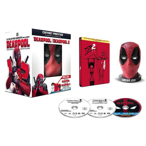 Deadpool 1 + 2 - Édition Exclusive Amazon.Fr Limitée - Boîtier Steelbook + Tirelire - Blu-Ray