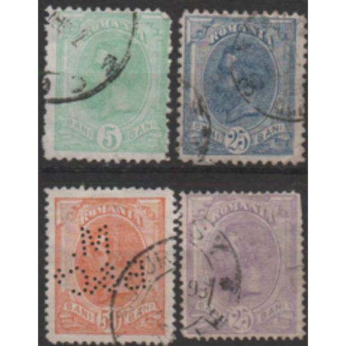 Roumanie: Lot De 4 Timbres Émis En 1891 .