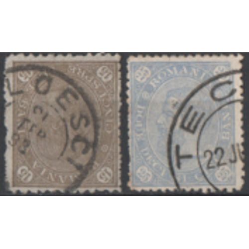 Roumanie: Lot De 2 Timbres Émis En 1890 .