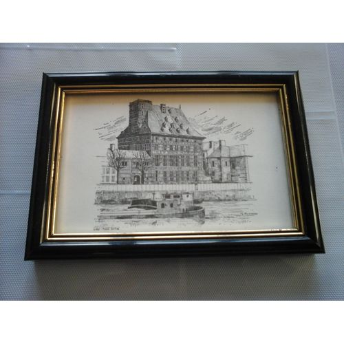 Liège , Dessin Du Musée , Signé , Encadré