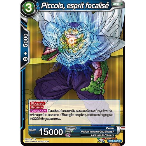 Carte Dragon Ball Super Tb1-032 Piccolo, Esprit Focalisé Rare Foil