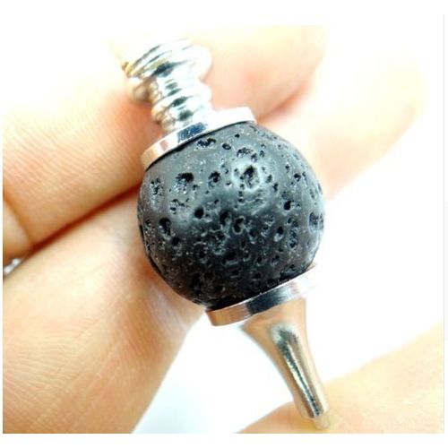 Pendule Sphère - Pierre Précieuse Onyx Pierre De Lave Volcan - Pendentif Ésotérisme Radiesthésie - Pochette Cadeau