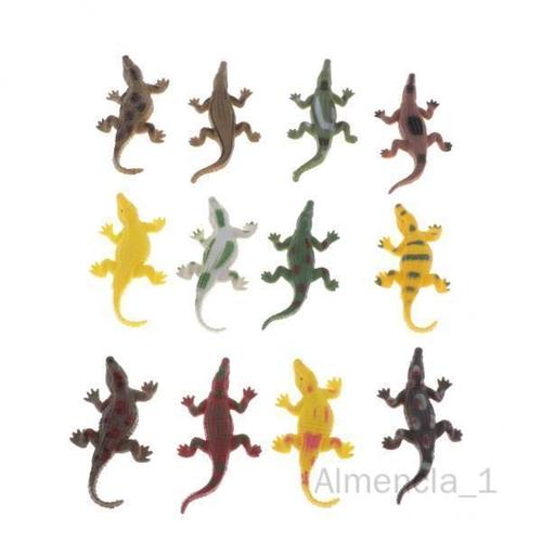 Almencla Figurines D'insectes En Plastique, 5 Pièces, Jouets De Simulation, Crocodile, 12 Pièces