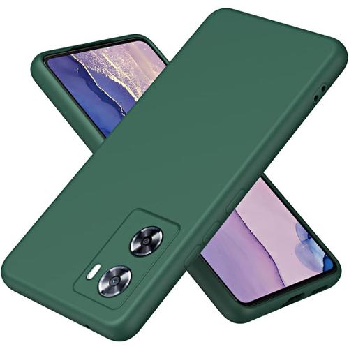 Coque Pour Oppo A57 4g/A57s/A77 4g, Doux Tpu Housse, Liquide Silicone Antichoc Protection Etui Pour Oppo A57 4g/A57s/A77 4g, Vert
