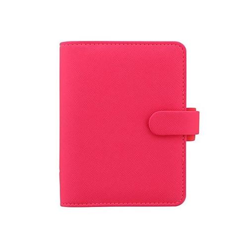 Carpentras Sign Agenda Organiseur "Saffiano" Format Pocket Coloris Rose Fluo