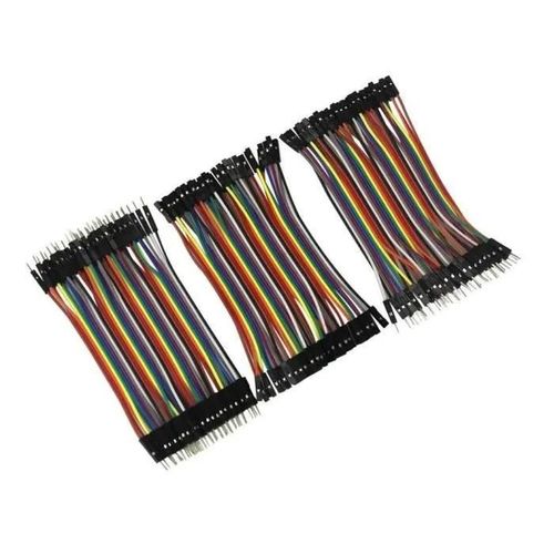 120Pcs 10CM Dupont Wire Jumper Cbles 40MF 40MM 40FF pour Arduino